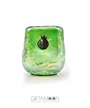 لیوان شیشه ای با طرح انار - Giftamoon.com