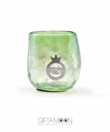 لیوان شیشه ای با طرح انار - Giftamoon.com
